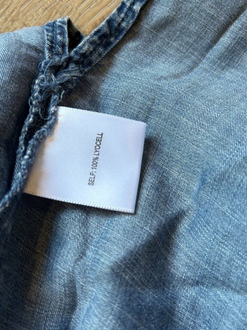 NWT Jane + Delancey Denim Chambray Short Sleeve Boxy Button Down Shirt XL - Picture 6 of 7